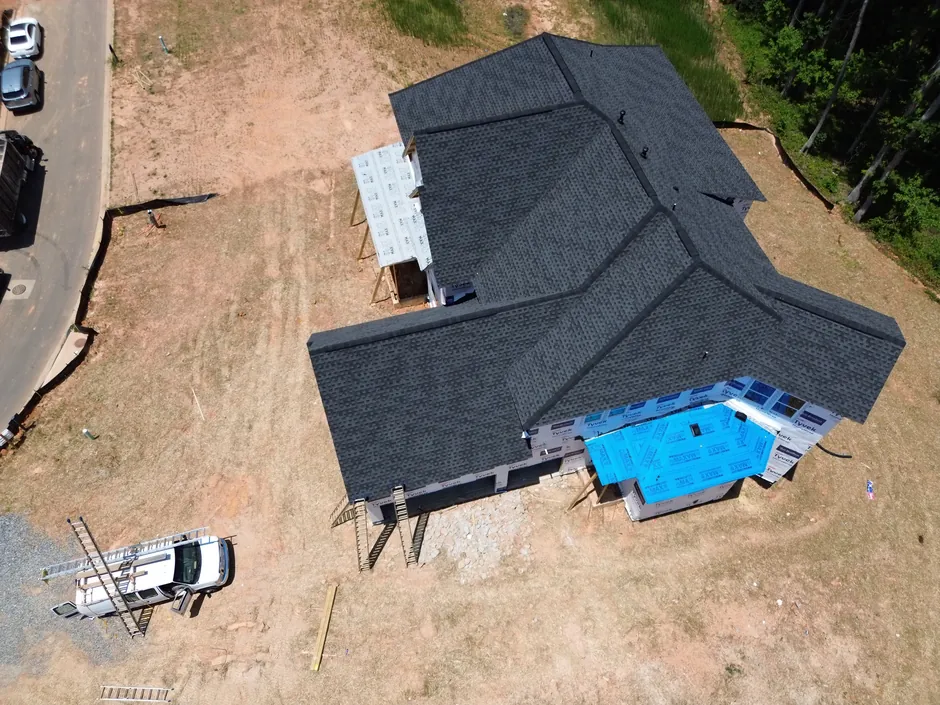 Residential neighborhood and family home roofing